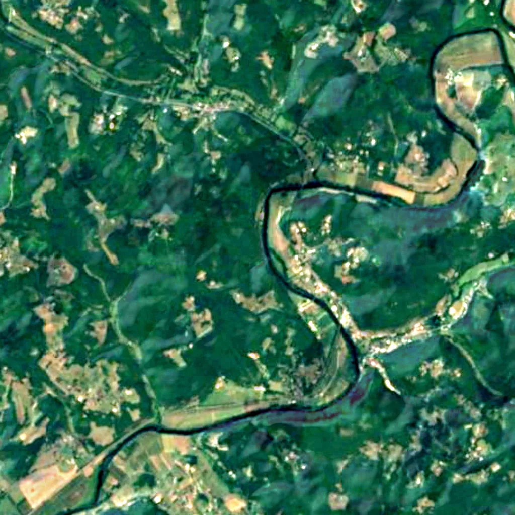 The ground above Abri du Poisson (Sentinel-2)