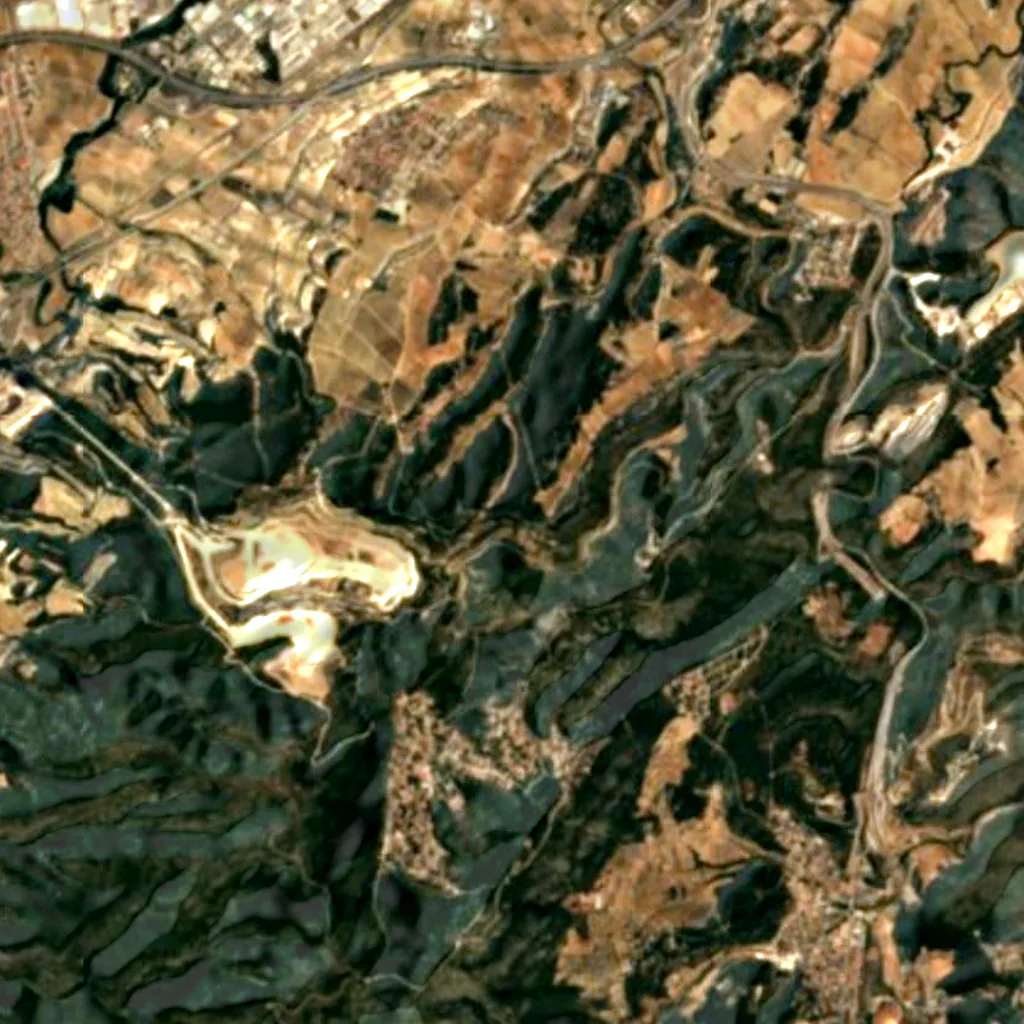The ground above Abric de Can Castellví (Sentinel-2)