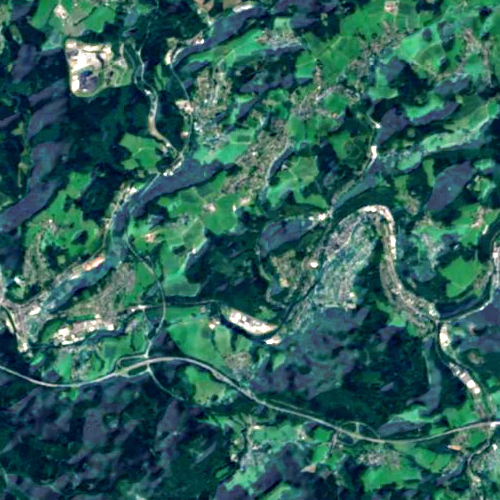 The ground above Aggertalhöhle (Sentinel-2)