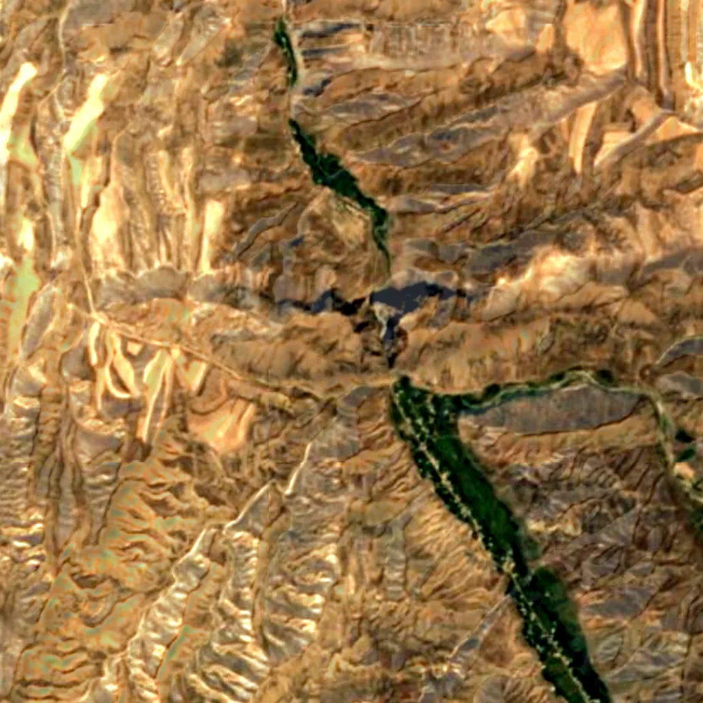 The ground above Ajidaar-Unkyur (Sentinel-2)