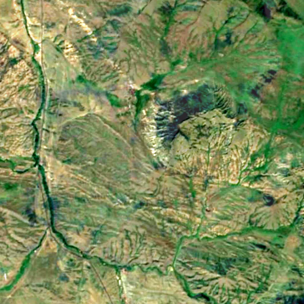 The ground above Akbaur (Sentinel-2)