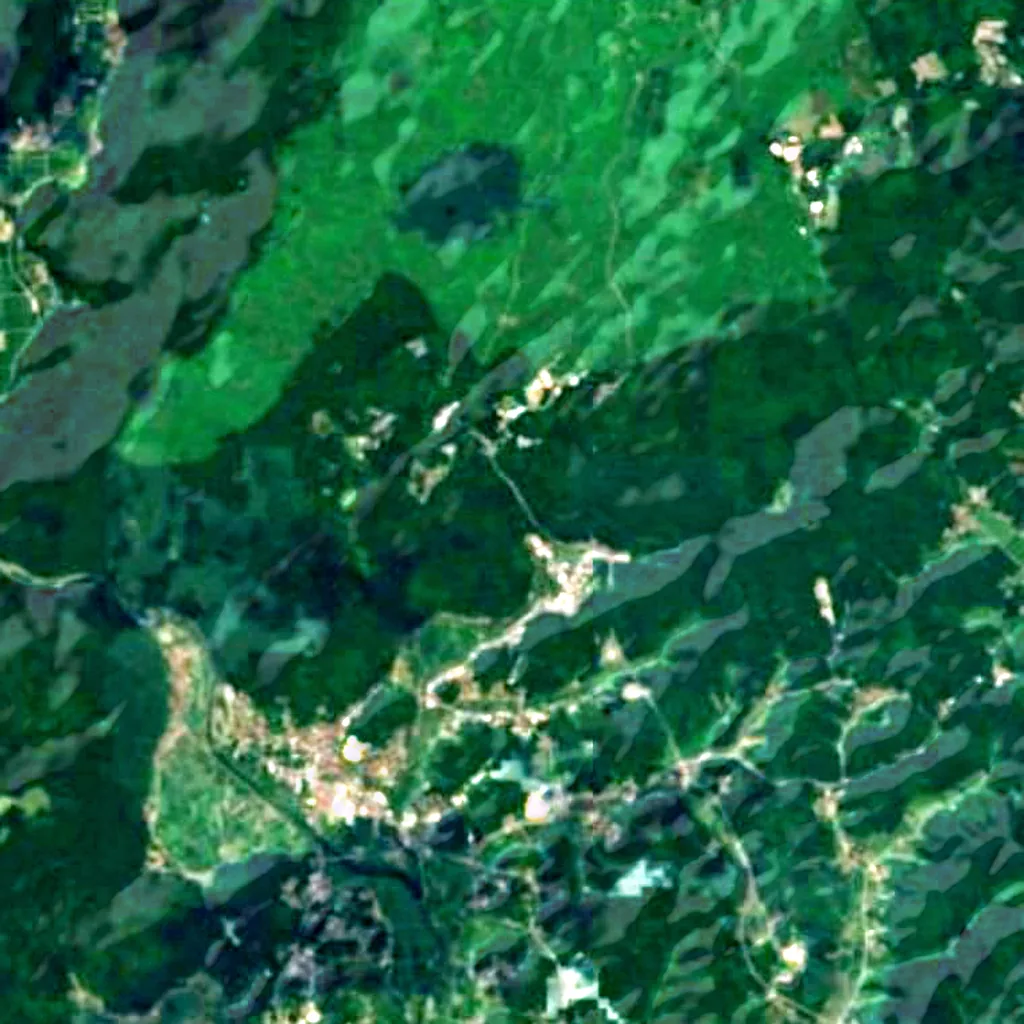 The ground above Akiyoshidō (Sentinel-2)