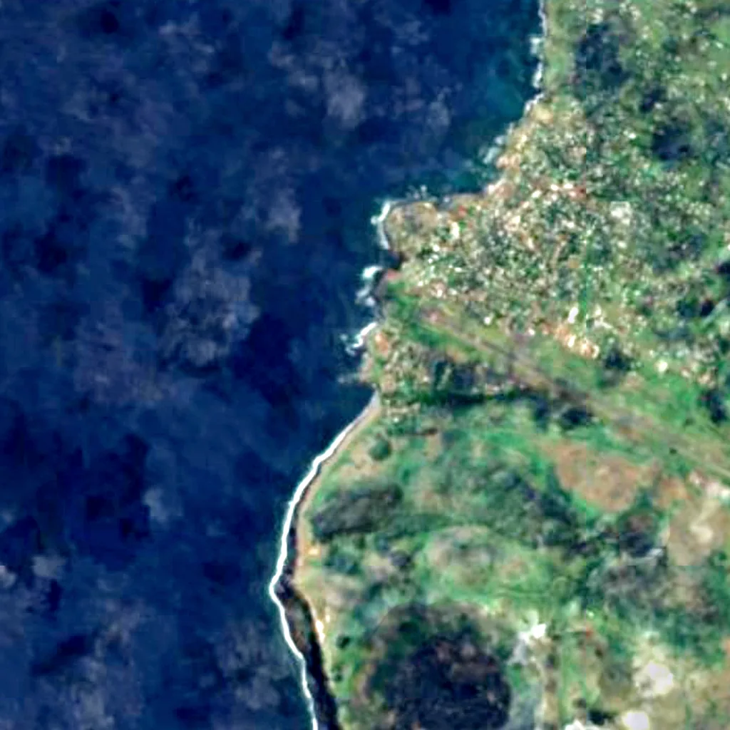 The ground above Ana Kai Tangata (Sentinel-2)