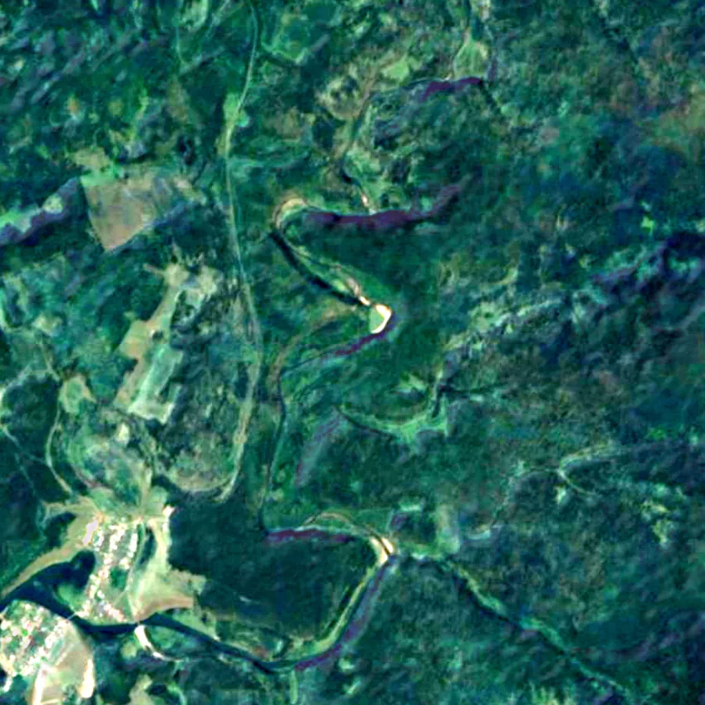 The ground above Arakaevskaya Cave (Sentinel-2)
