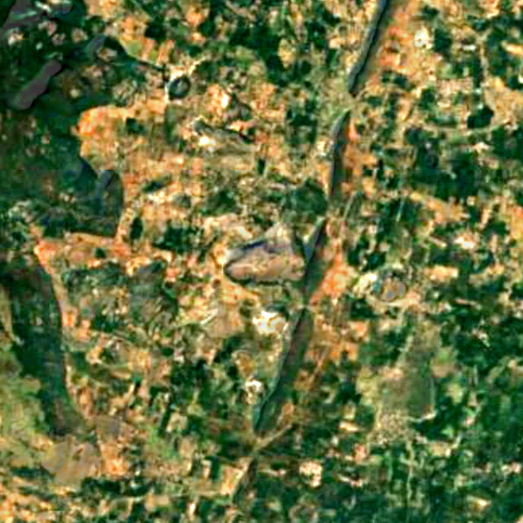 The ground above Armamalai Cave (Sentinel-2)