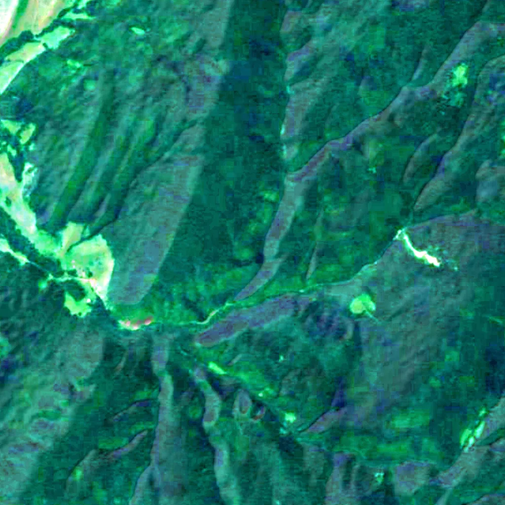 The ground above Askyn Ice Cave (Sentinel-2)