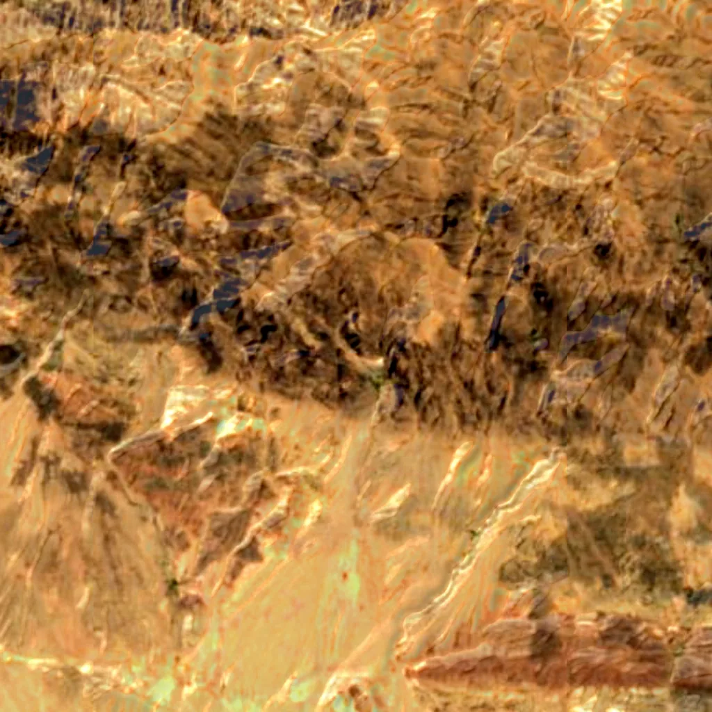 The ground above Atashgah Cave (Sentinel-2)