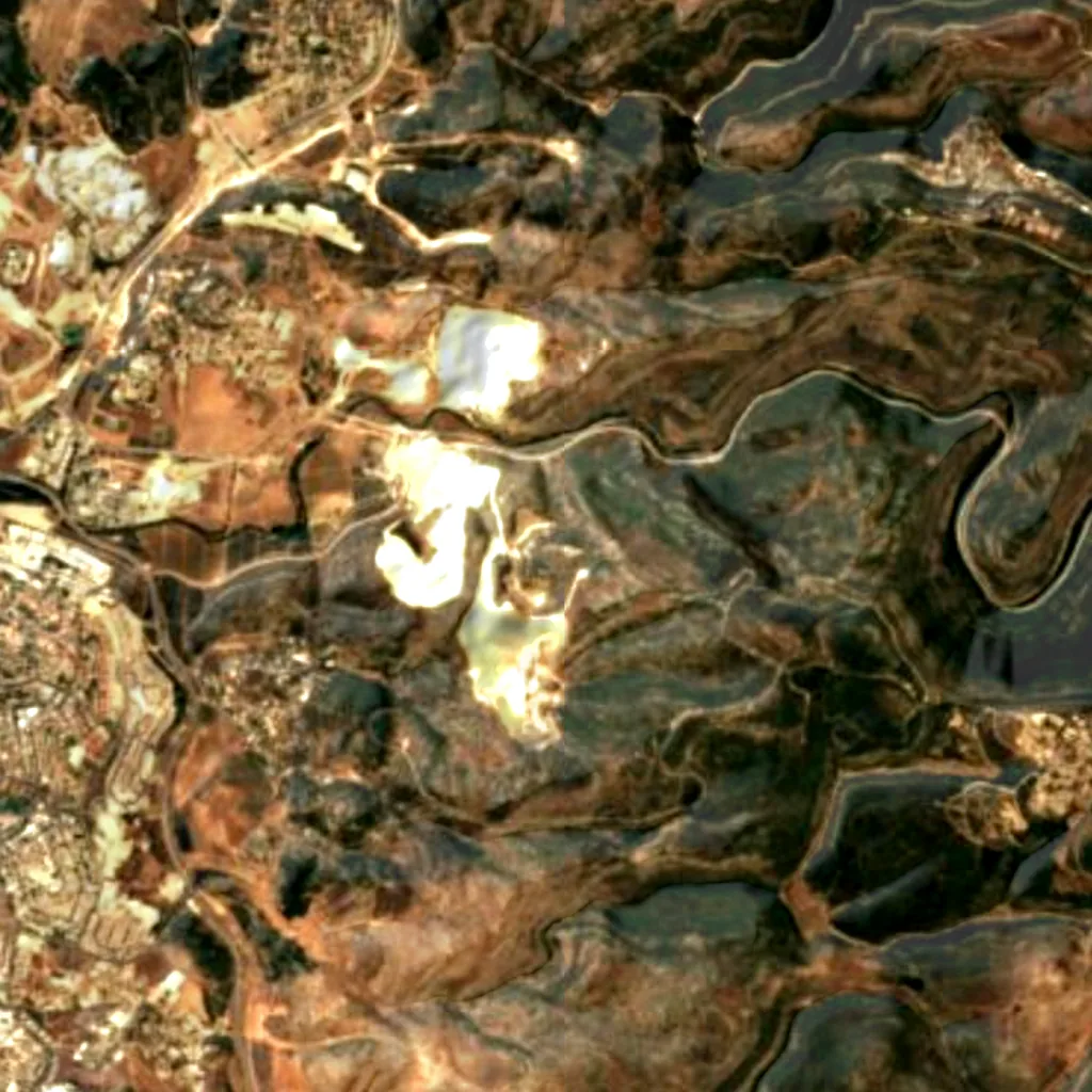 The ground above Avshalom Cave (Sentinel-2)