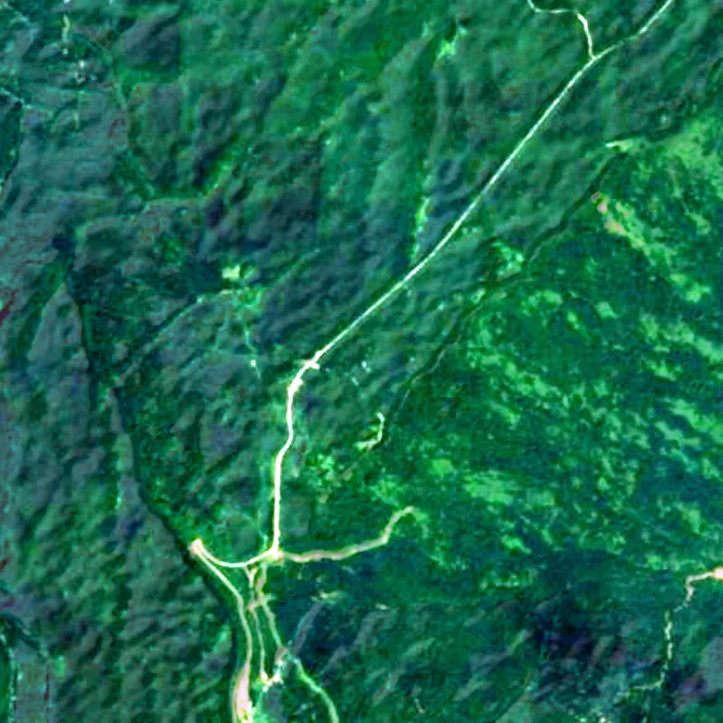 The ground above Azish Caves (Sentinel-2)