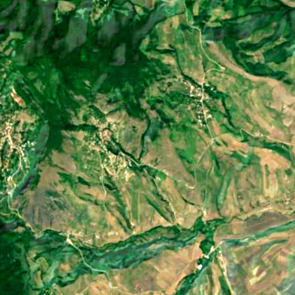 The ground above Azykh Cave (Sentinel-2)