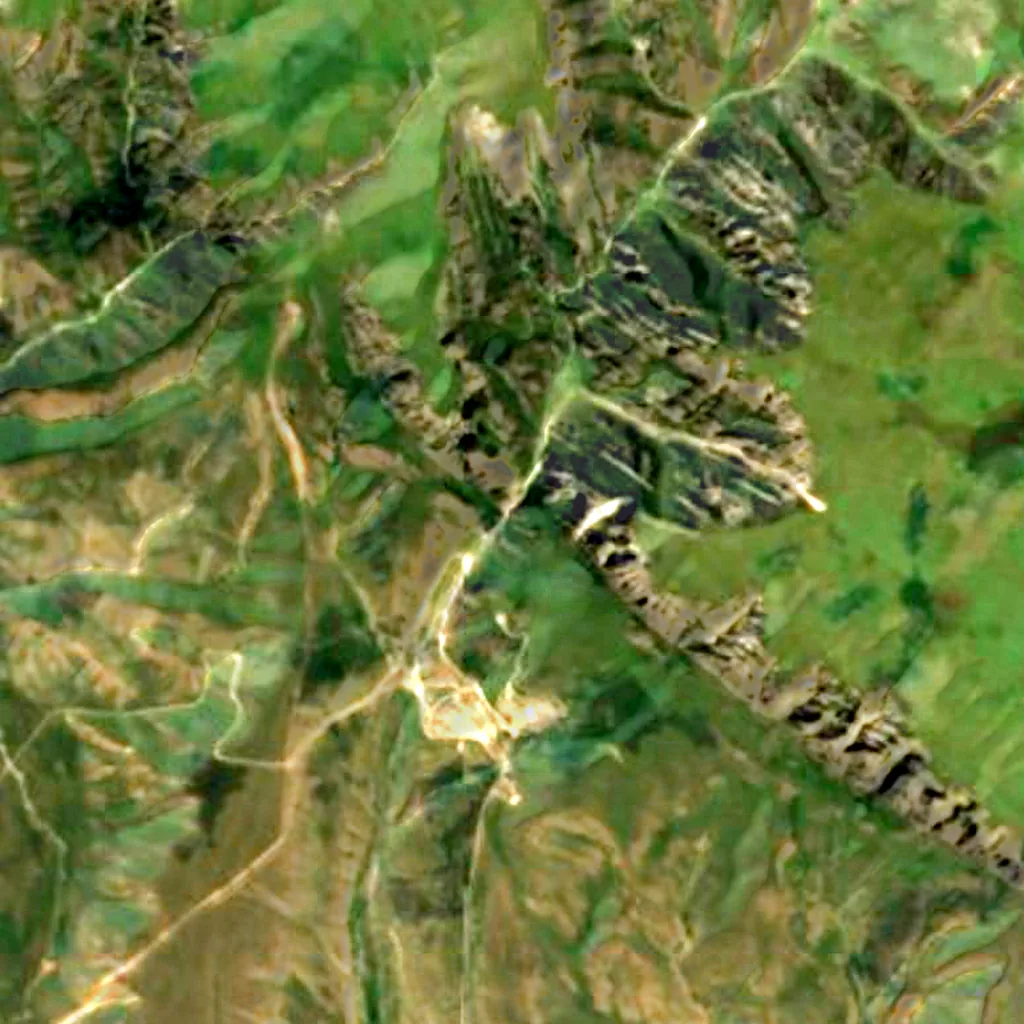 The ground above Baishiya Karst Cave (Sentinel-2)