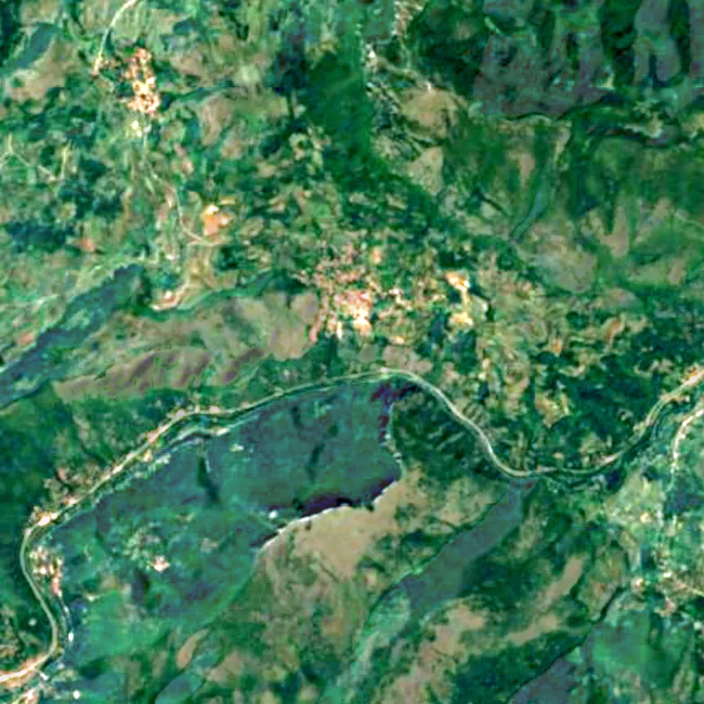 The ground above Balanica (Sentinel-2)