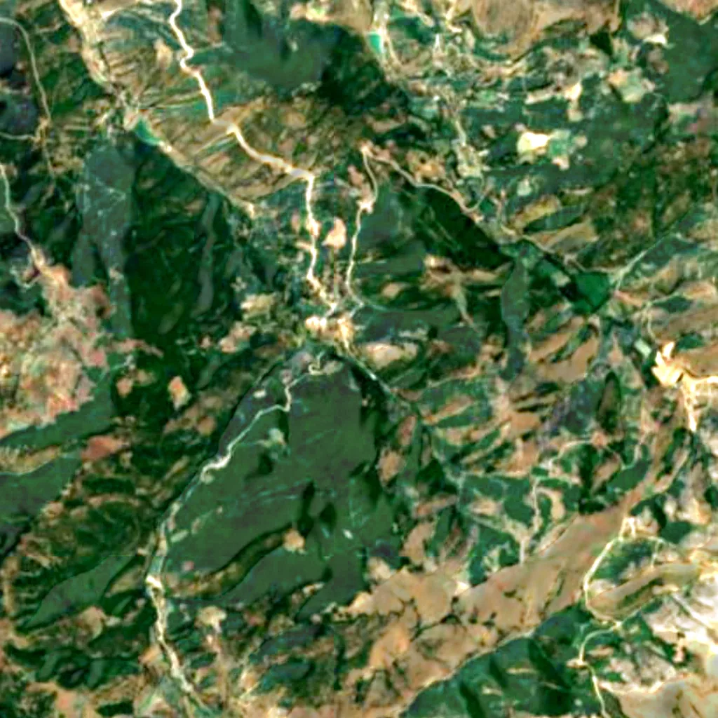 The ground above Ballıca Cave (Sentinel-2)