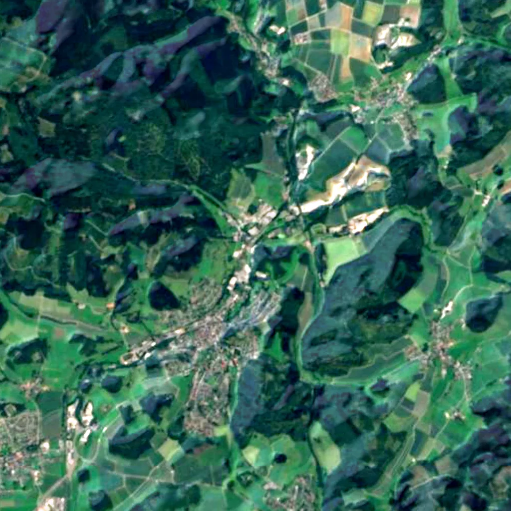The ground above Balve Cave (Sentinel-2)