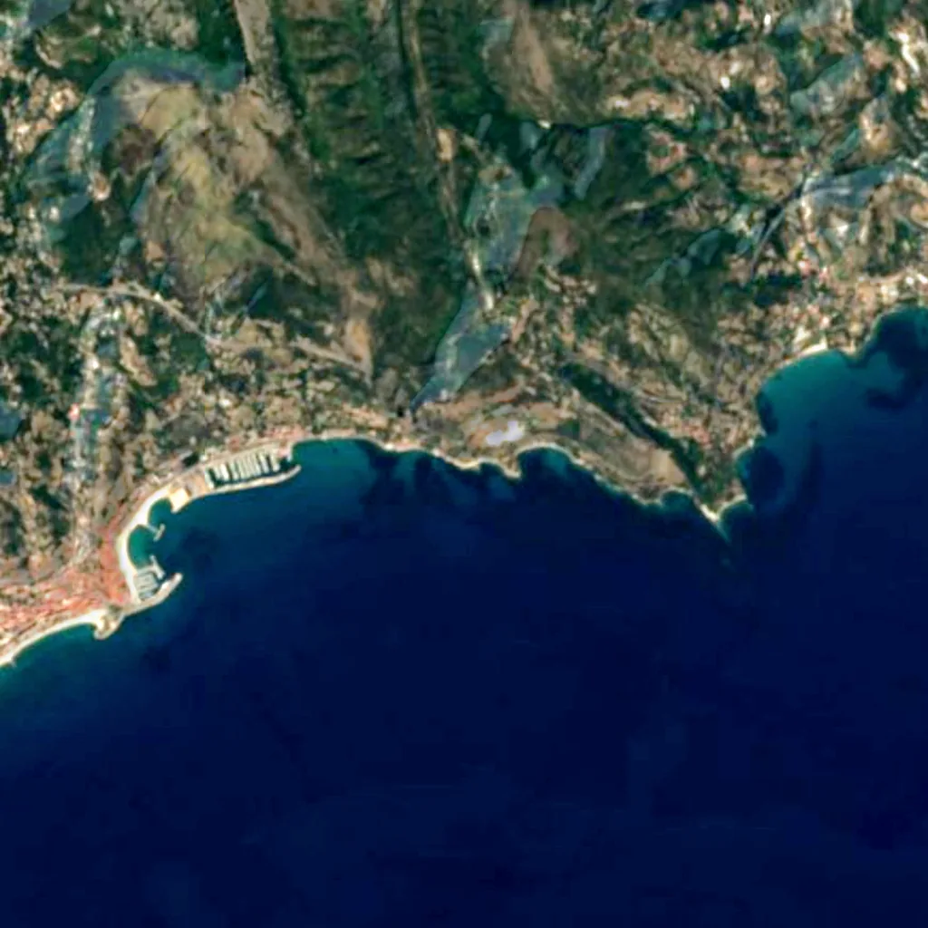 The ground above Balzi Rossi (Sentinel-2)