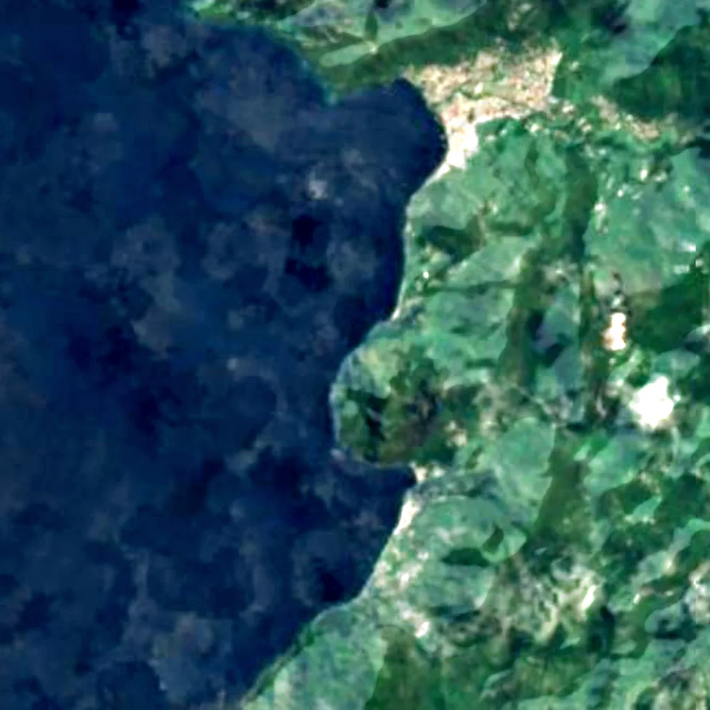 The ground above Bat Cave, Saint Lucia (Sentinel-2)