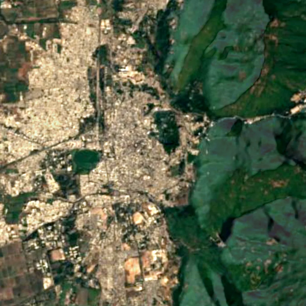 The ground above Bava Pyara caves (Sentinel-2)