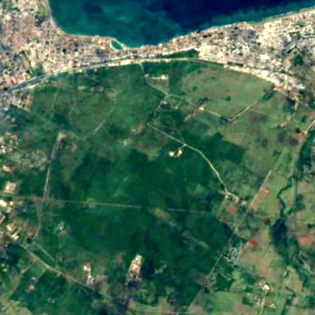 The ground above Bellamar Caves (Matanzas) (Sentinel-2)