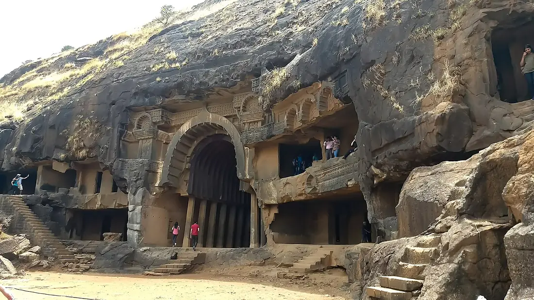 Bhaja Caves Entrance Side View