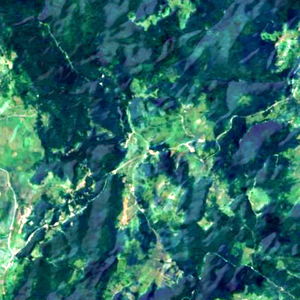 The ground above Bijambare (Sentinel-2)