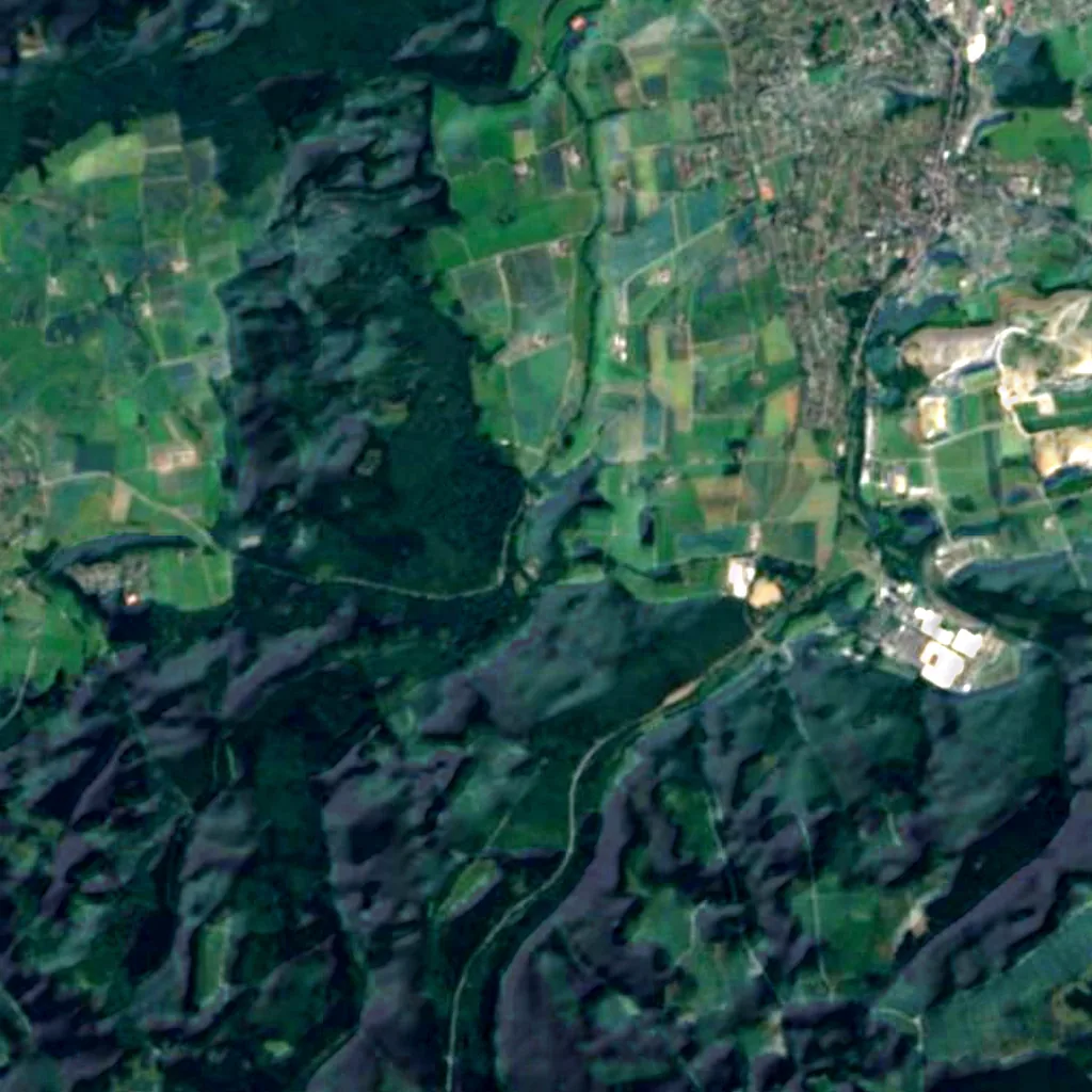 The ground above Bilsteinhöhle (Sentinel-2)
