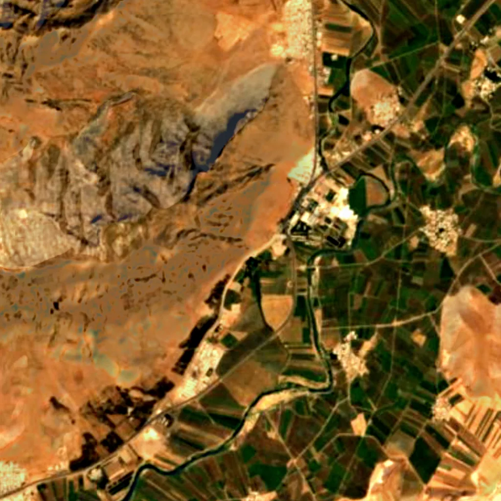 The ground above Bisotun Cave (Sentinel-2)