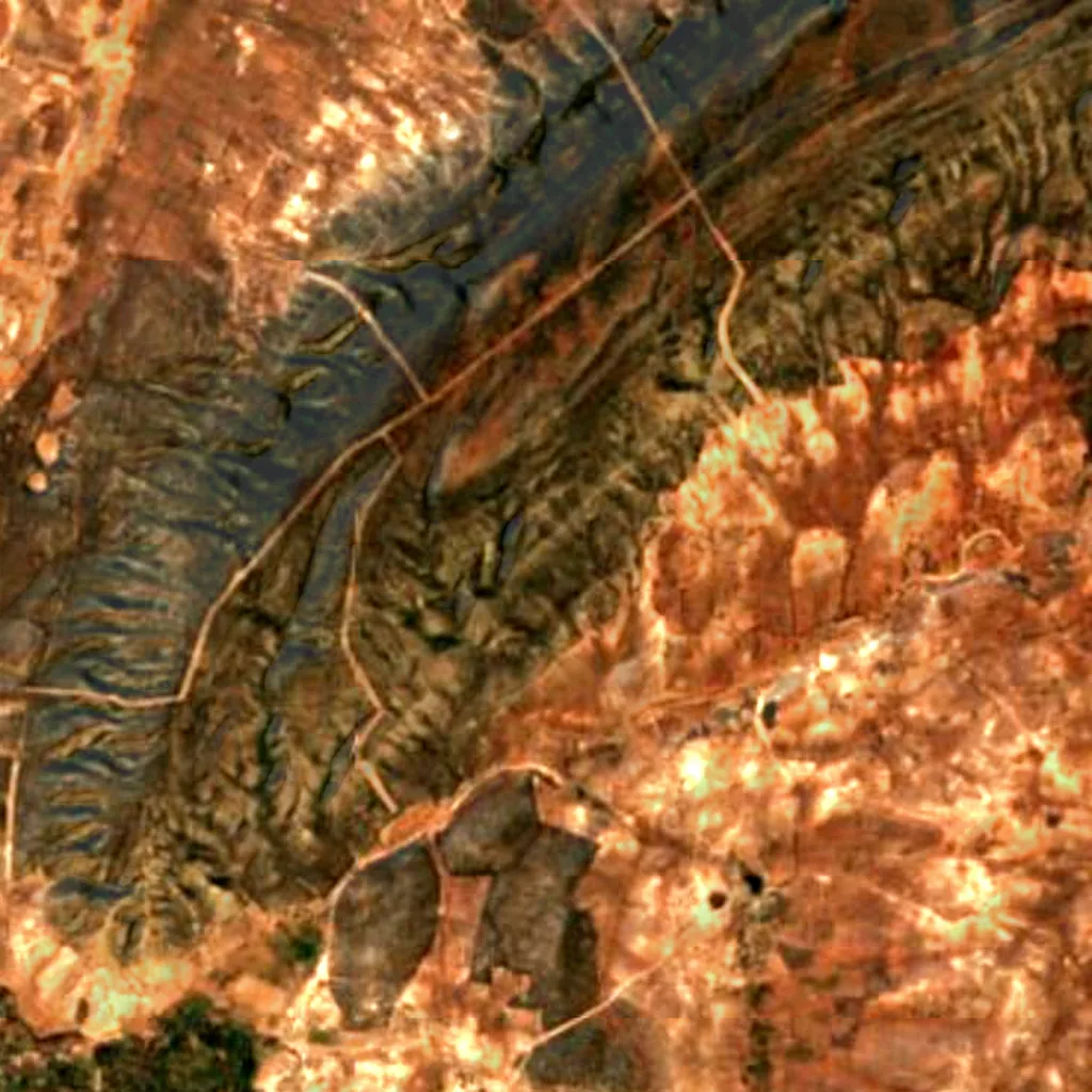 The ground above Bizmoune Cave (Sentinel-2)