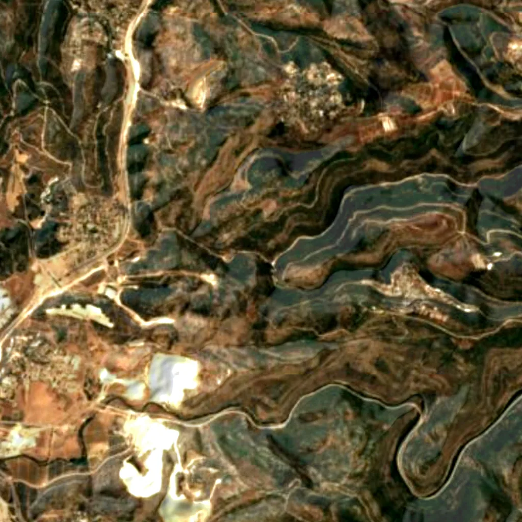 The ground above B'nai B'rith cave (Sentinel-2)
