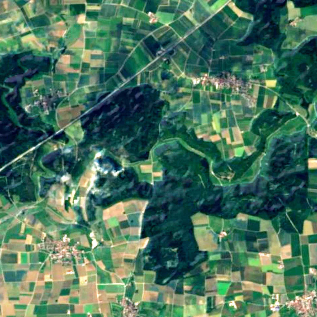 The ground above Bockstein cave (Sentinel-2)
