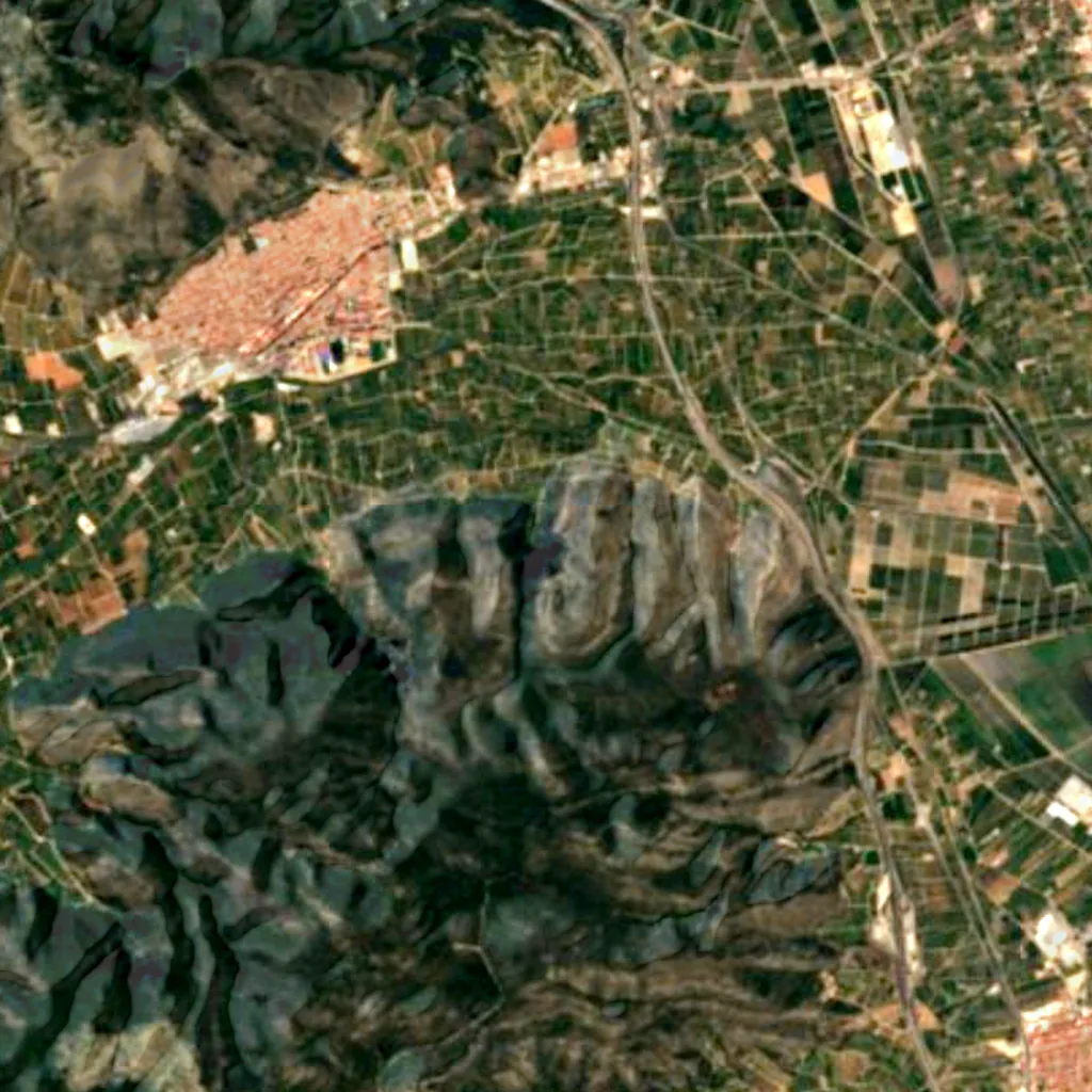 The ground above Bolomor cave (Sentinel-2)