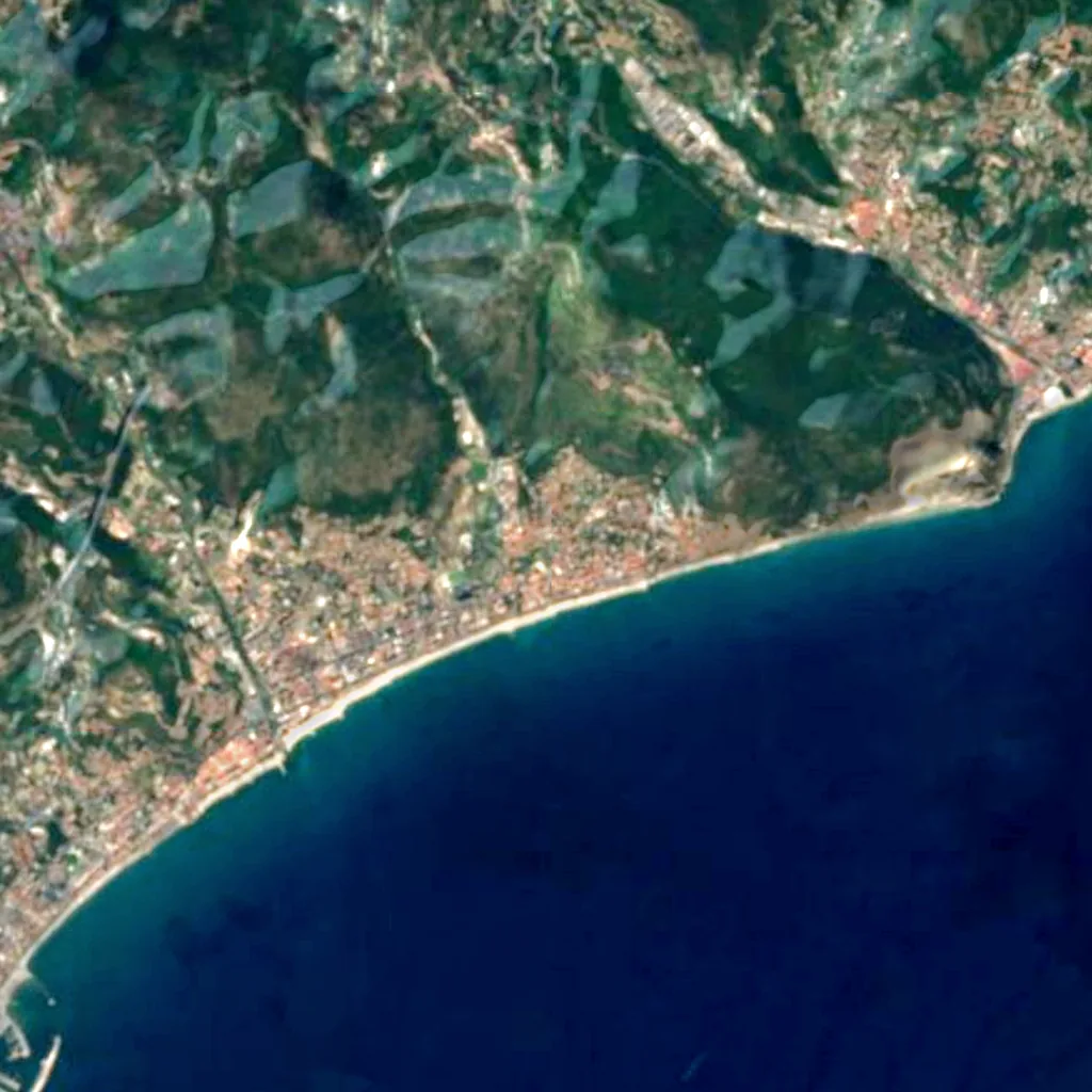 The ground above Borgio Verezzi Caves (Sentinel-2)