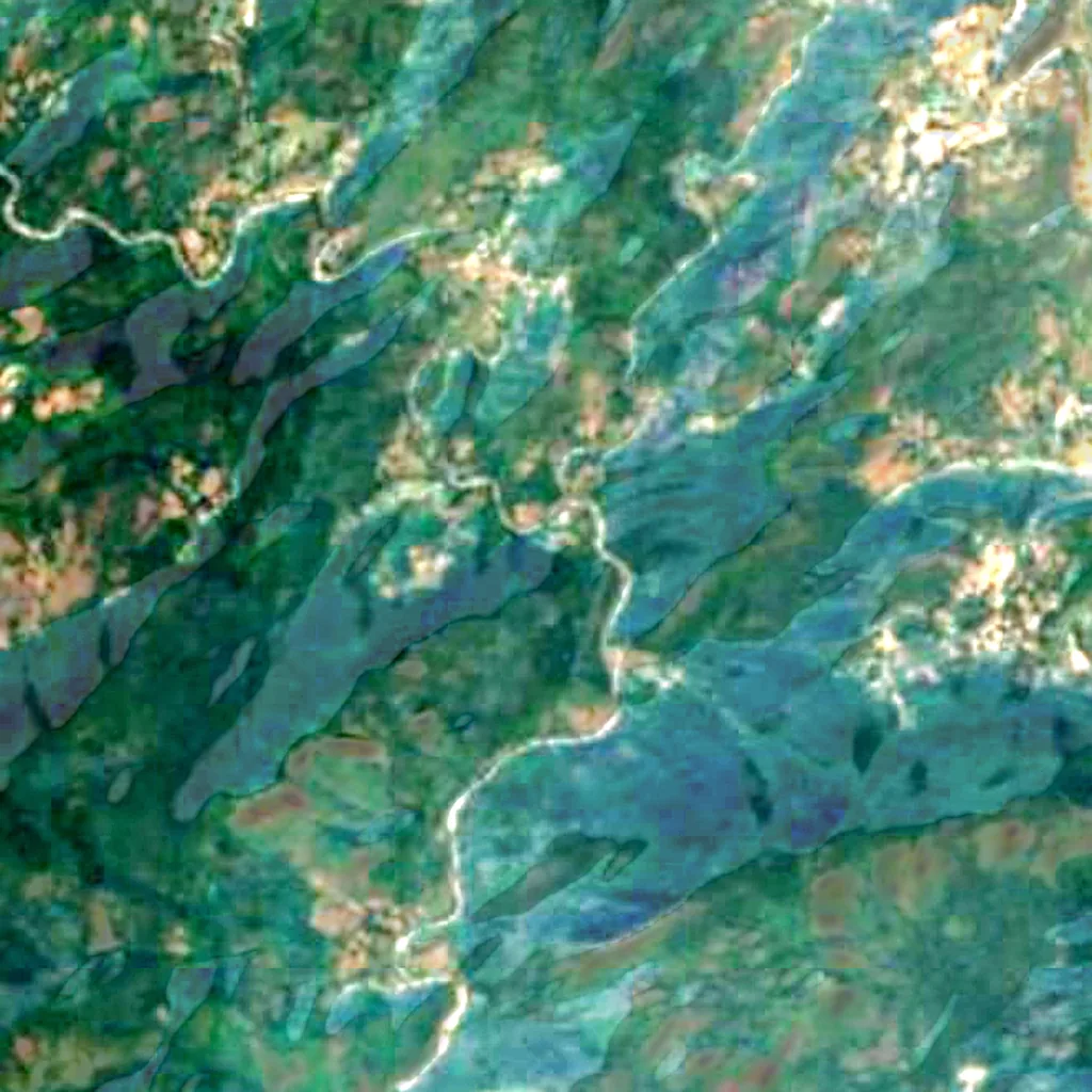 The ground above Borra Caves (Sentinel-2)