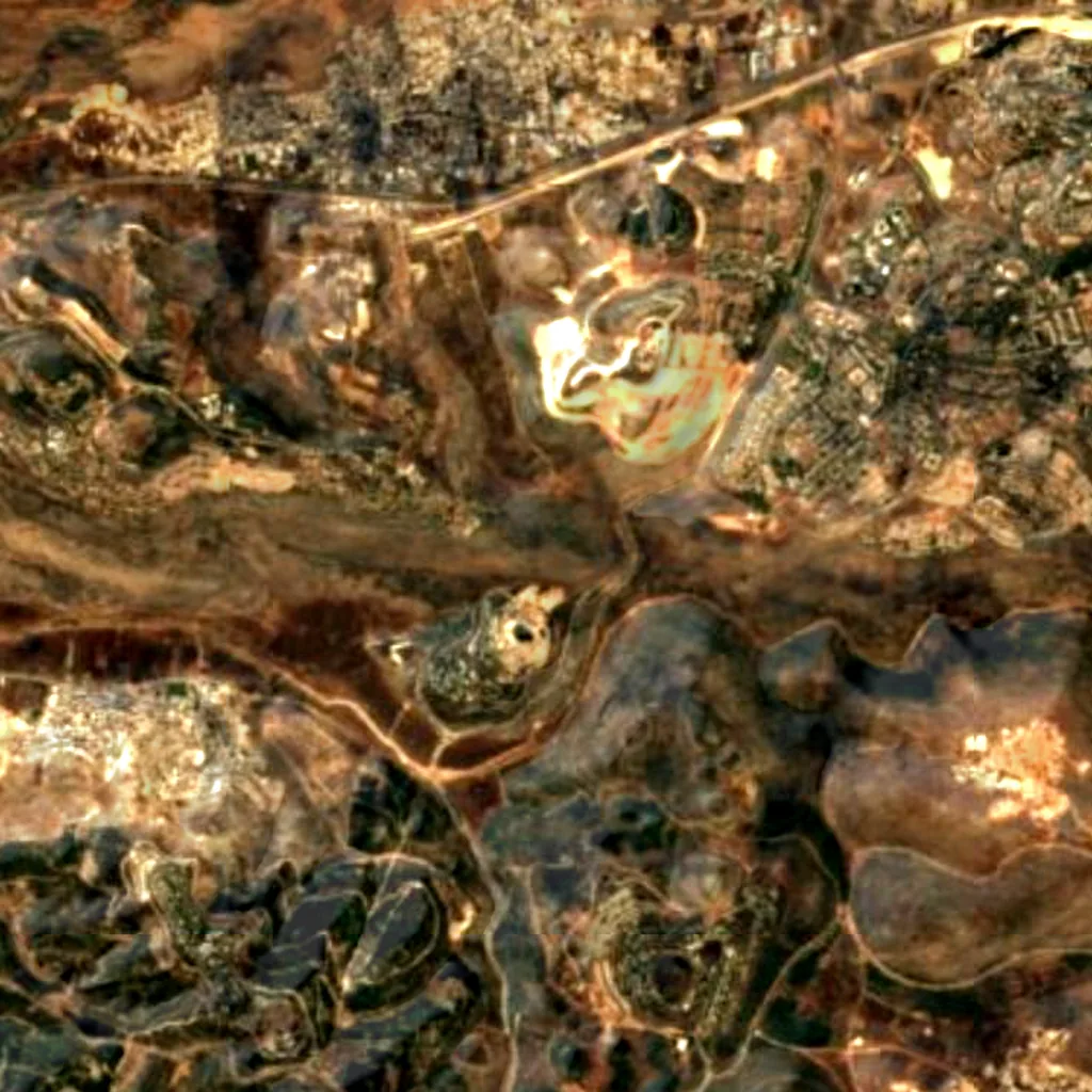 The ground above Bottom "Hilazon" cave (Sentinel-2)