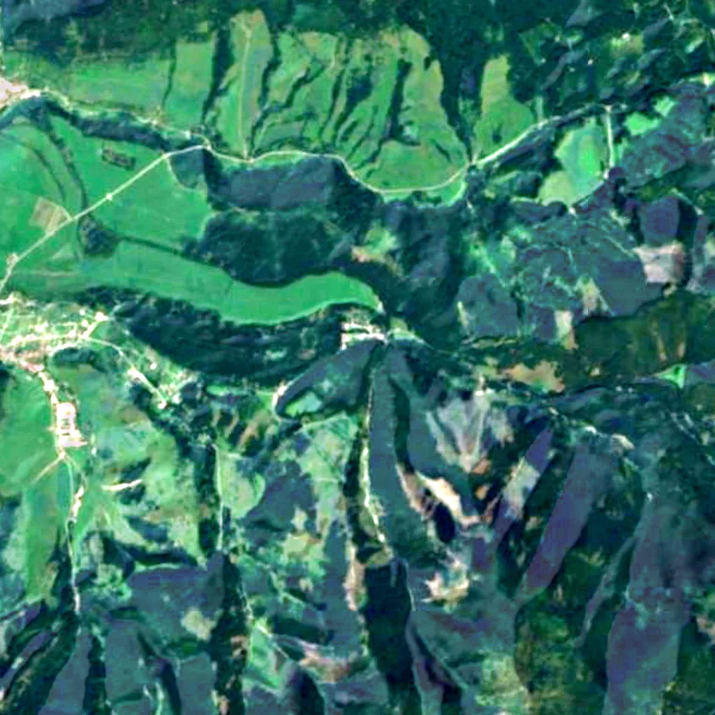 The ground above Brestovská jaskyňa (national natural monument) (Sentinel-2)