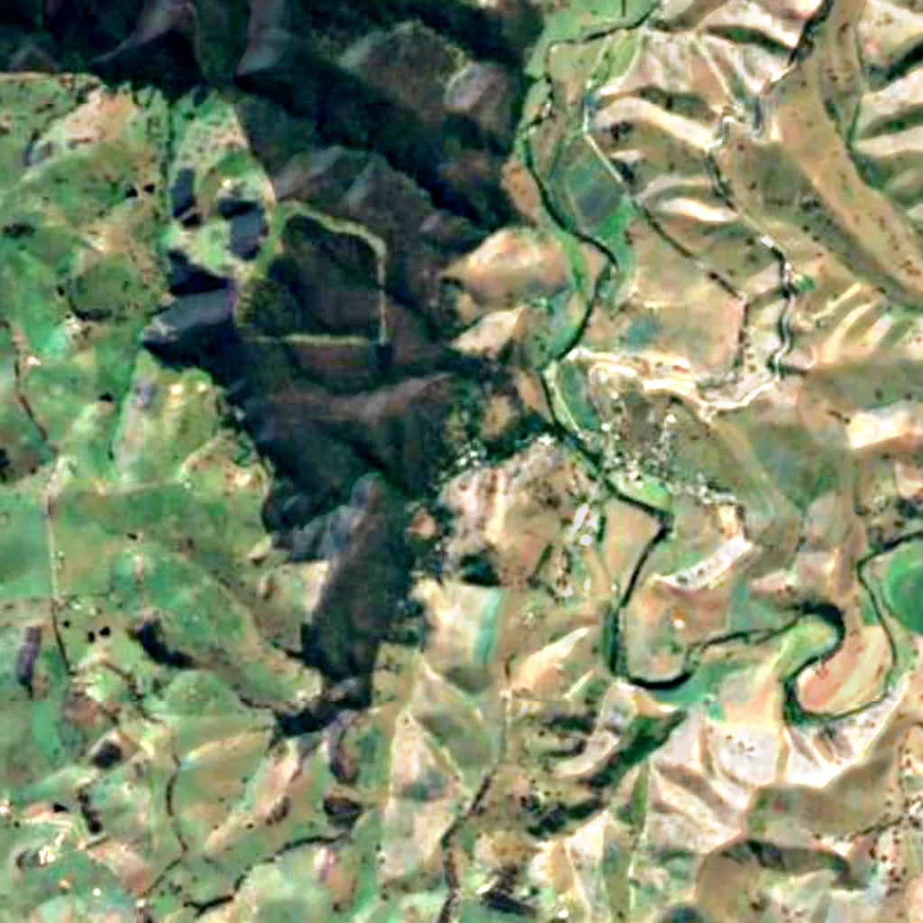 The ground above Buchan Caves (Sentinel-2)