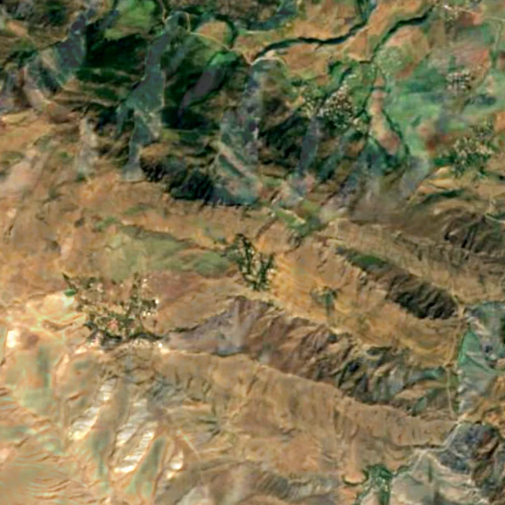 The ground above Buzeyir Cave (Sentinel-2)