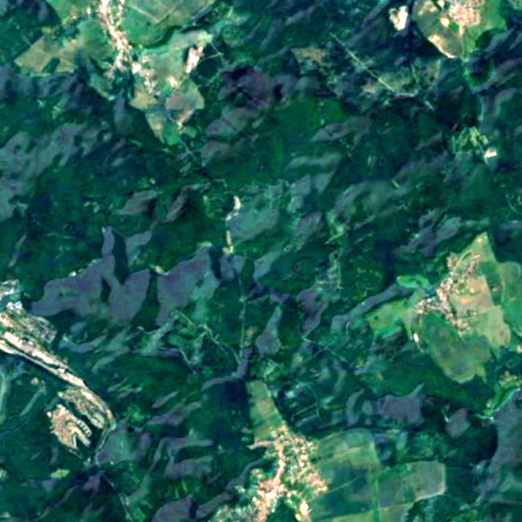 The ground above Býčí skála Cave (Sentinel-2)