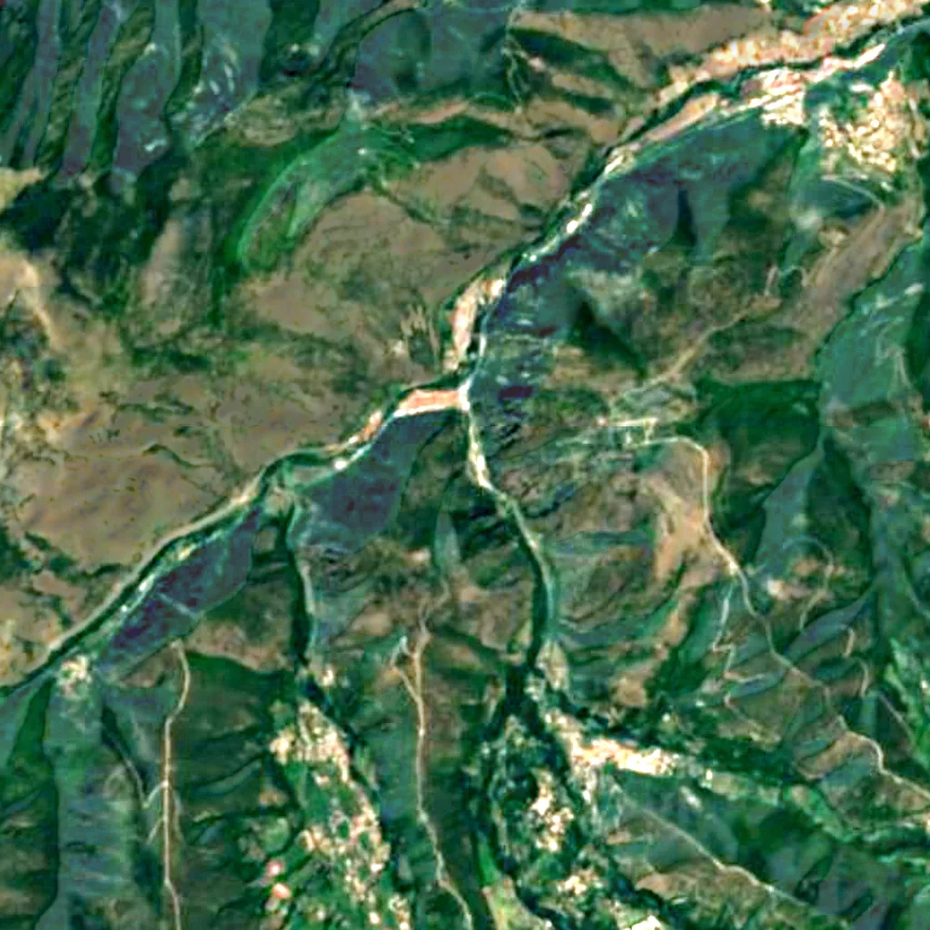 The ground above Canalettes Caves (Sentinel-2)
