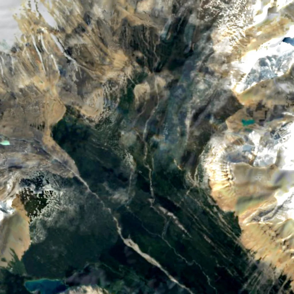The ground above Castleguard Cave (Sentinel-2)