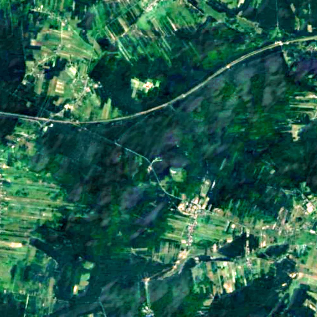 The ground above Cave Głęboka (Góra Zborów) (Sentinel-2)