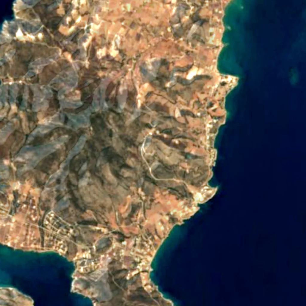 The ground above Cave of Antiparos (Sentinel-2)
