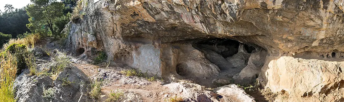 The famous Cave of Euripides on Salamis island, Greece