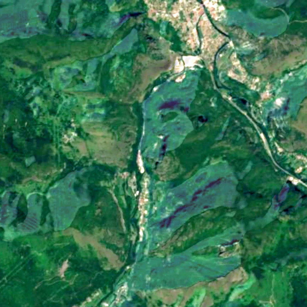 The ground above Cave of Niaux (Sentinel-2)