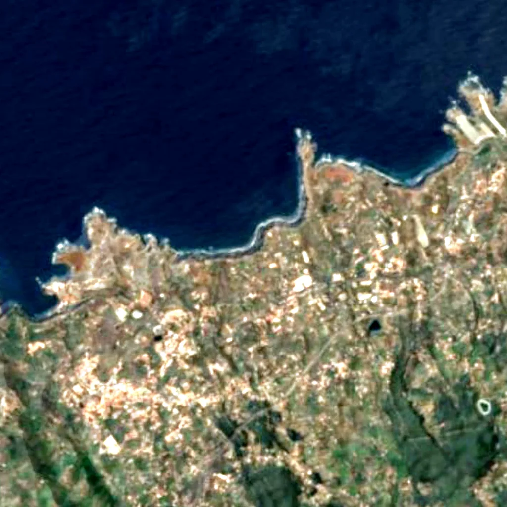 The ground above Cave of the Guanches (Sentinel-2)