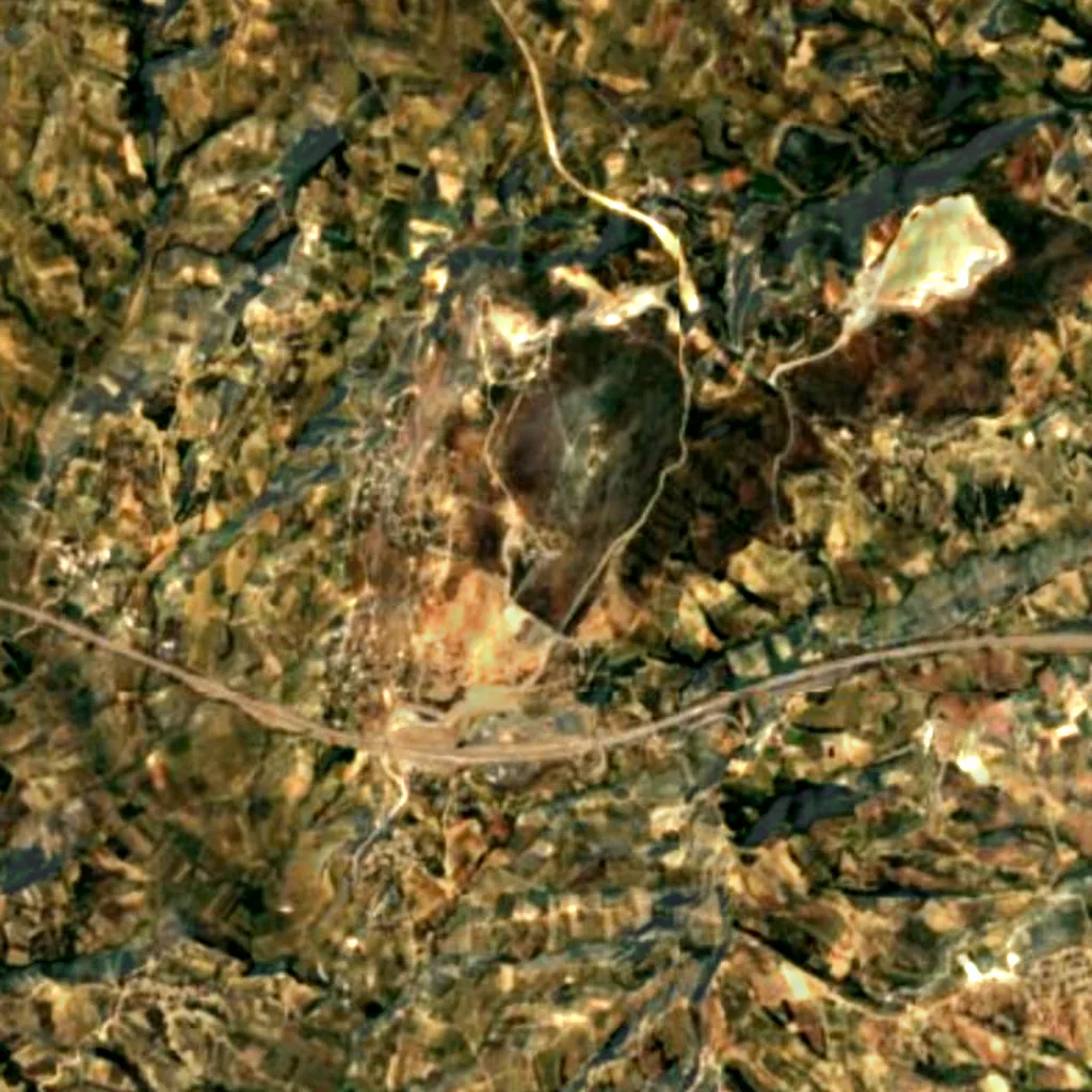 The ground above Cave of the Seven Sleepers (Sentinel-2)