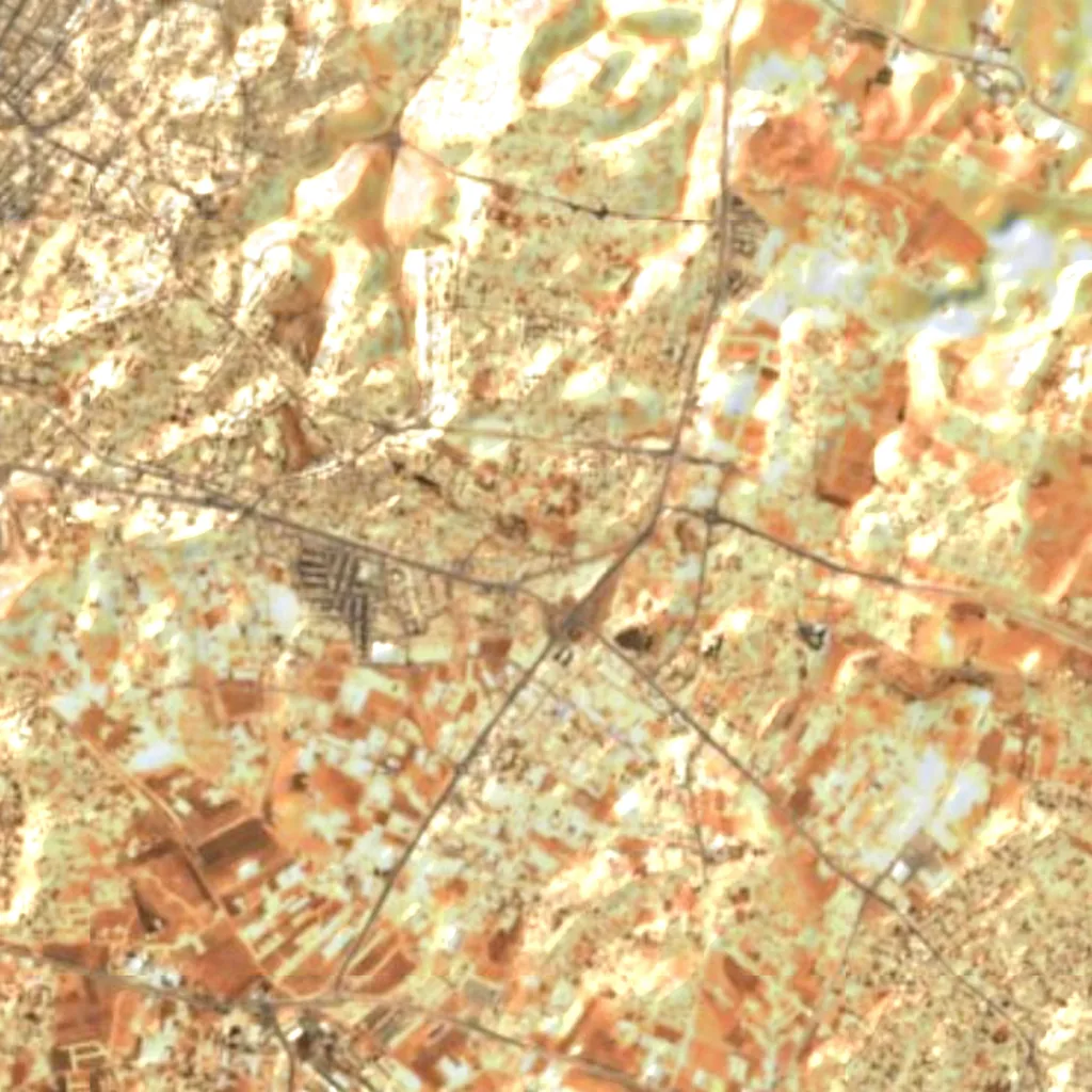 The ground above Cave of the Seven Sleepers (Sentinel-2)