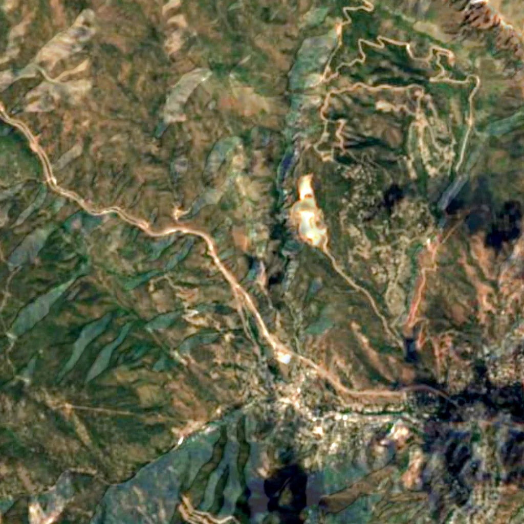 The ground above Cave of the Winds (Sentinel-2)