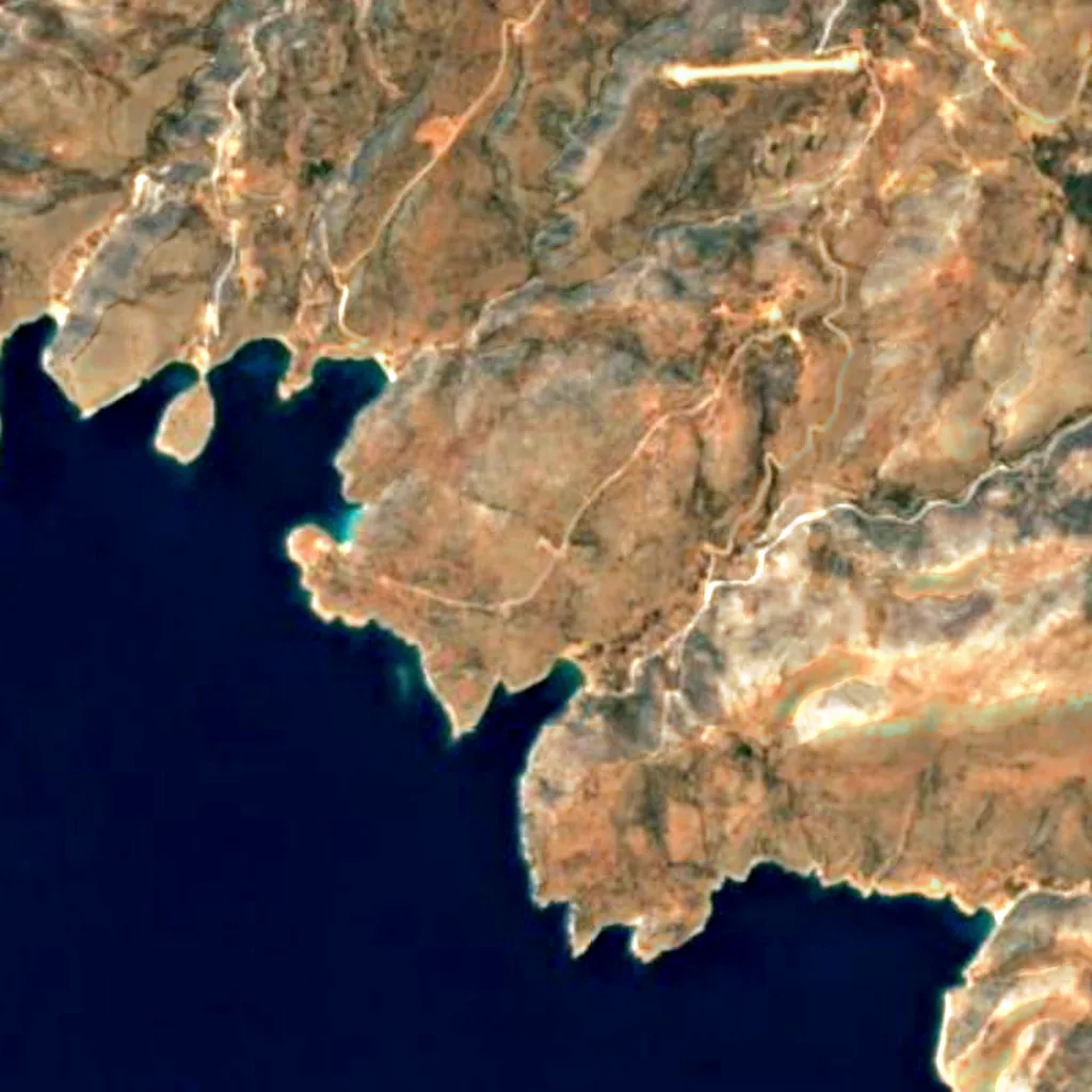 The ground above Cave Sykia (Sentinel-2)