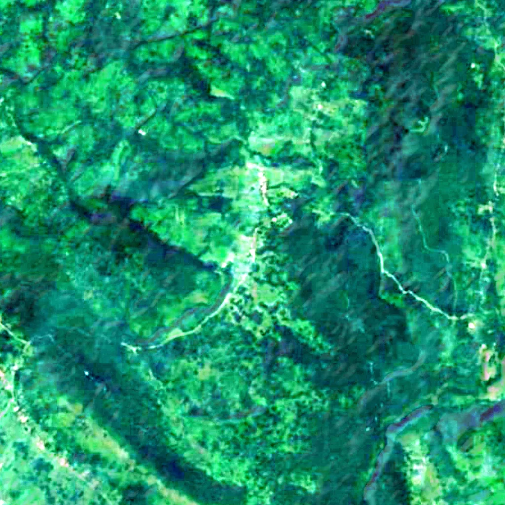 The ground above Caves of Barać (Sentinel-2)
