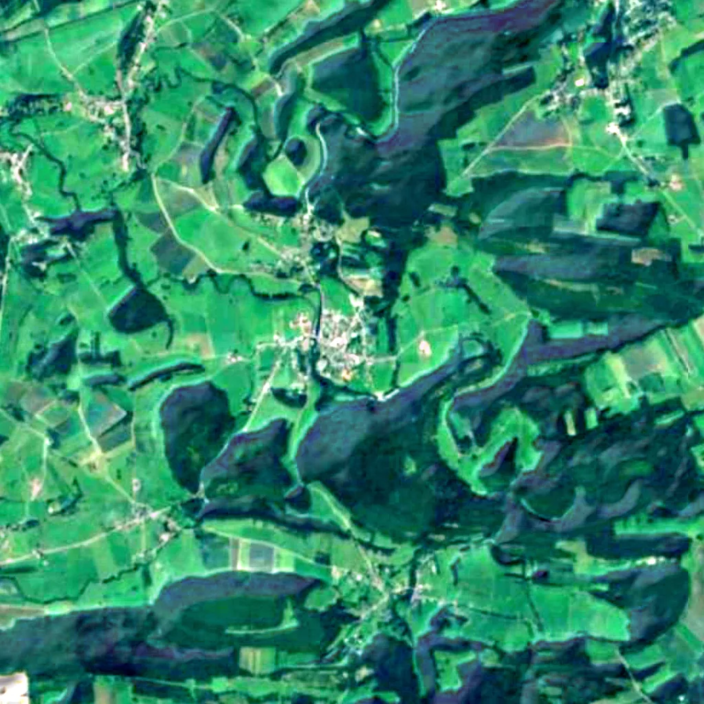 The ground above Caves of Han-sur-Lesse (Sentinel-2)
